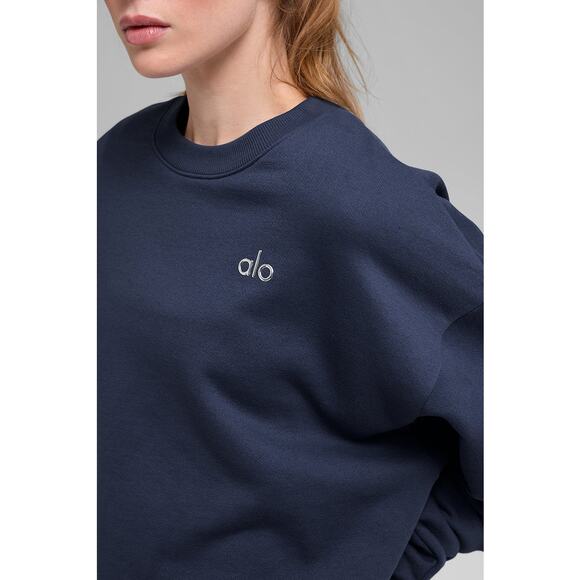NWT Alo Accolade Crew Neck Pullover - Navy - Picture 2 of 9